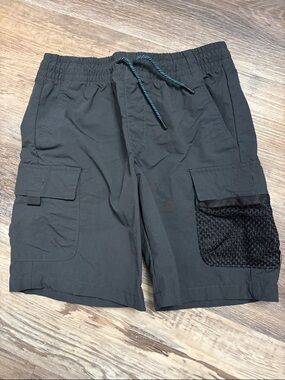 Old Navy Dark Charcoal Cargo Shorts with Mesh Pocket Detail